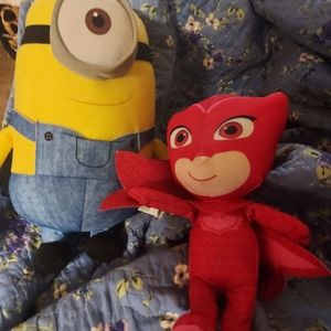 Plush minion and P J Mask